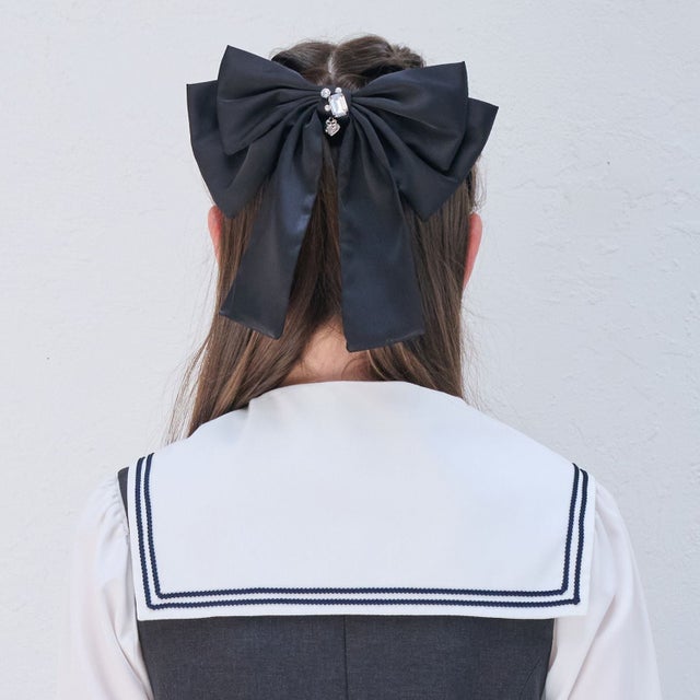 ビッグリボンバレッタ （黒）