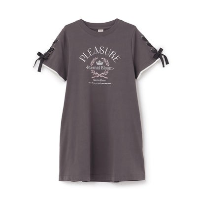 【接触冷感・吸水速乾】カレッジロゴTシャツワンピ （サックス）｜詳細画像