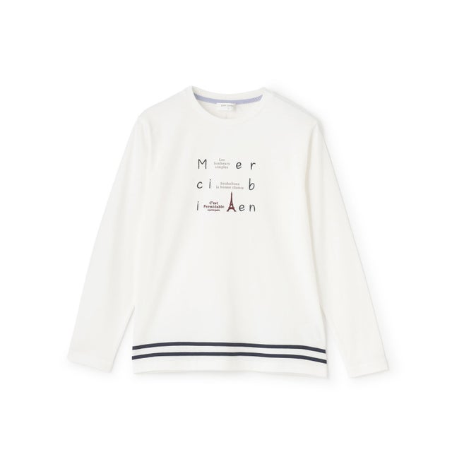 エッフェルロゴロングTシャツ （オフ ホワイト）