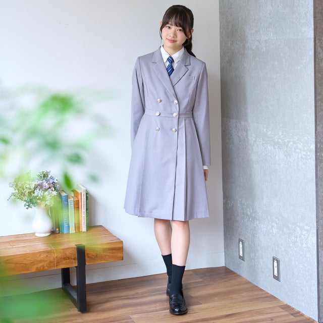 【卒服】【4点セット】ジャケットワンピースコーデセット （グレー）