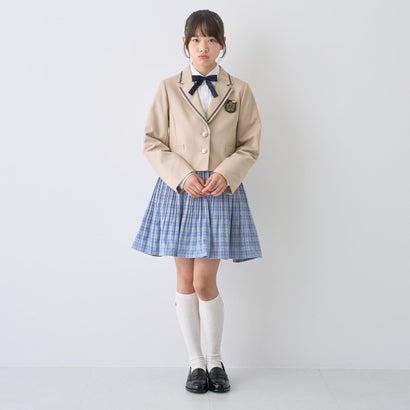 【卒服】【5点セット】ジャケット×プリーツスカートコーデセット （ベージュ）｜詳細画像