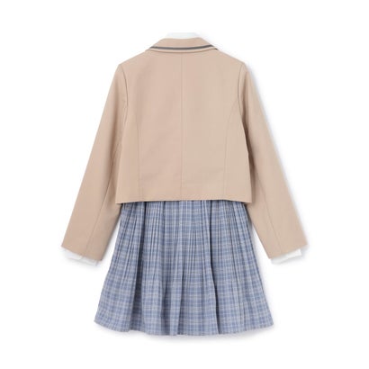 【卒服】【5点セット】ジャケット×プリーツスカートコーデセット （ベージュ）｜詳細画像