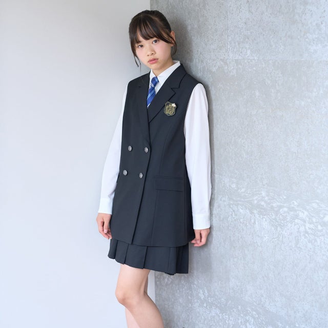 【卒服】【5点セット】ジレジャケットコーデセット （黒）