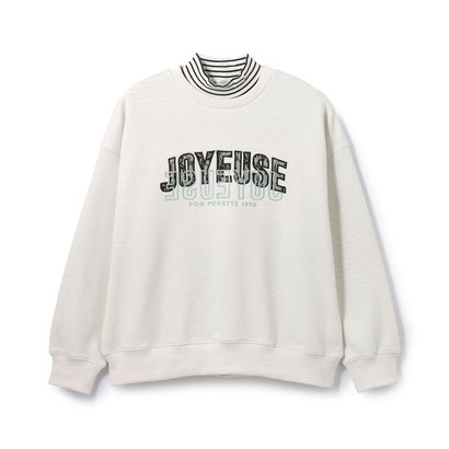 ポンポネットジュニア pom ponette junior レースワッペンラメ裏毛プルオーバー×タートルTシャツセット （トップ グレー）｜詳細画像