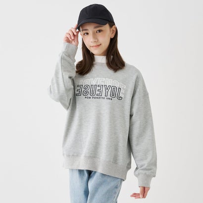 ポンポネットジュニア pom ponette junior レースワッペンラメ裏毛プルオーバー×タートルTシャツセット （アイボリー）｜詳細画像