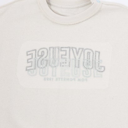 ポンポネットジュニア pom ponette junior レースワッペンラメ裏毛プルオーバー×タートルTシャツセット （アイボリー）｜詳細画像