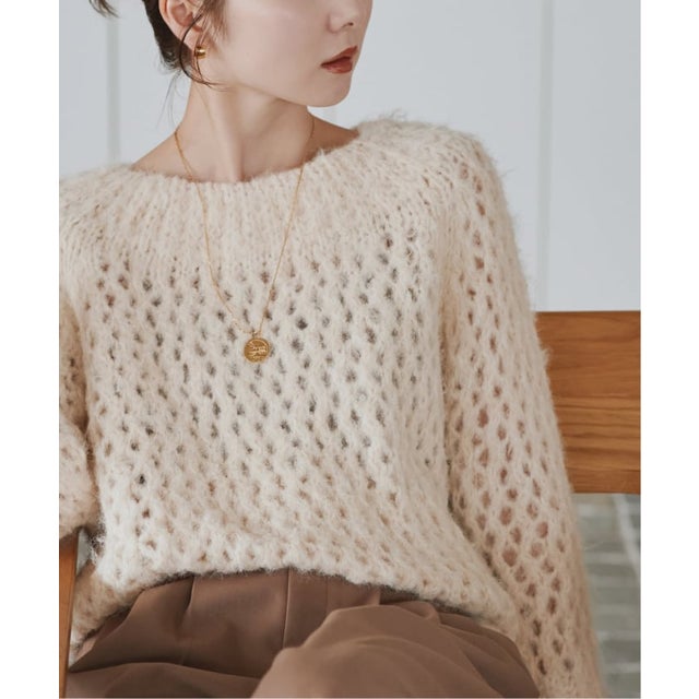 《予約》COUTURE D'ADAM/クチュールドアダム Hand-knitted Lace PO （ナチュラル）