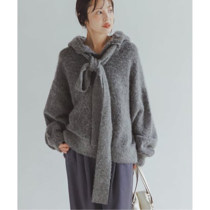 ノーブル NOBLE 《予約》CLOSED/クローズド Hoodie with bow tie （グレー）｜詳細画像