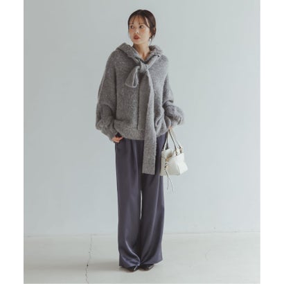 ノーブル NOBLE 《予約》CLOSED/クローズド Hoodie with bow tie （グレー）｜詳細画像