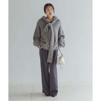 ノーブル NOBLE 《予約》CLOSED/クローズド Hoodie with bow tie （グレー）｜詳細画像