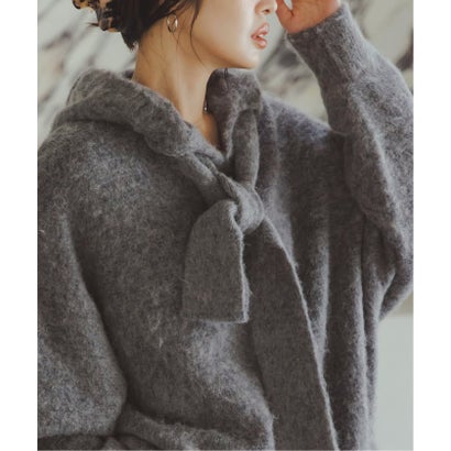 ノーブル NOBLE 《予約》CLOSED/クローズド Hoodie with bow tie （グレー）｜詳細画像