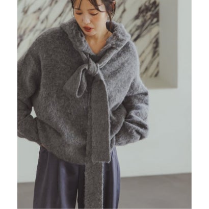 ノーブル NOBLE 《予約》CLOSED/クローズド Hoodie with bow tie （グレー）｜詳細画像