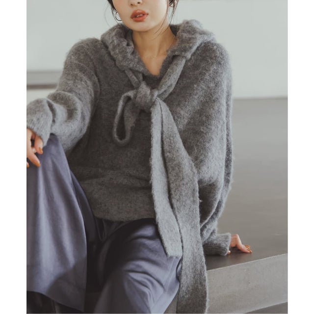 《予約》CLOSED/クローズド Hoodie with bow tie （グレー）