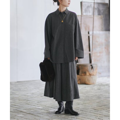 BY MALENE BIRGER/バイマレーネビルガー FLANNEL SK （グレー）｜詳細画像