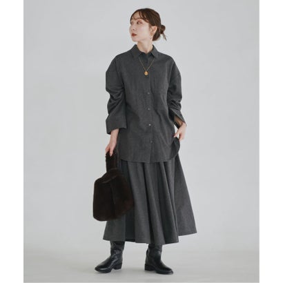 BY MALENE BIRGER/バイマレーネビルガー FLANNEL SK （グレー）｜詳細画像