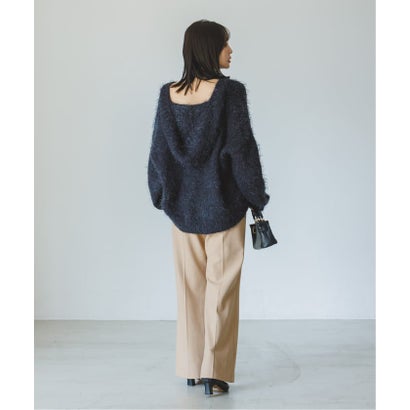 《予約・NOBLE別注》TRICOTS JEAN MARC/トリコットジーンマルク フーディーニット（ネイビー）｜詳細画像