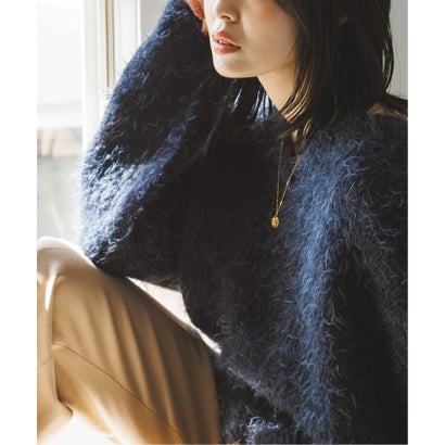《予約・NOBLE別注》TRICOTS JEAN MARC/トリコットジーンマルク フーディーニット（ネイビー）｜詳細画像