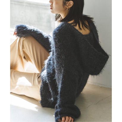 《予約・NOBLE別注》TRICOTS JEAN MARC/トリコットジーンマルク フーディーニット（ベージュ）｜詳細画像