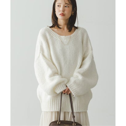 《WEB限定追加予約・別注》TRICOTS JEAN MARC 2WAYボリュームニット （ホワイト）｜詳細画像