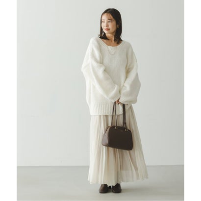 《WEB限定追加予約・別注》TRICOTS JEAN MARC 2WAYボリュームニット （ホワイト）｜詳細画像