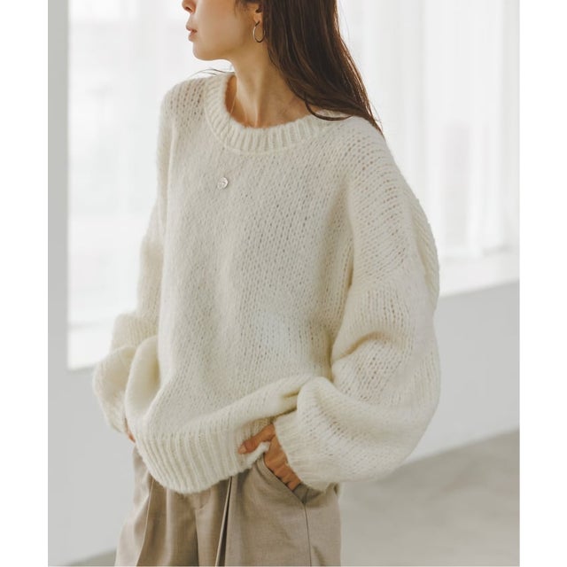 《WEB限定追加予約・別注》TRICOTS JEAN MARC 2WAYボリュームニット （ホワイト）