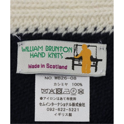 WILLIAM BRUNTON/ウィリアム ブラントン TRIANGLE SCARF （ネイビー）｜詳細画像