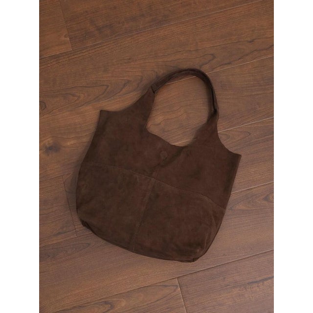 THIN LEATHER SUEDE HANDBAG （ダークブラウン）