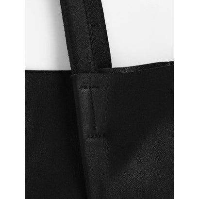 THIN LEATHER SMOOTH 3WAY TOTE BAG （ブラック）｜詳細画像