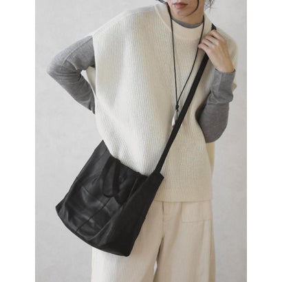 THIN LEATHER SMOOTH 3WAY TOTE BAG （ブラック）｜詳細画像