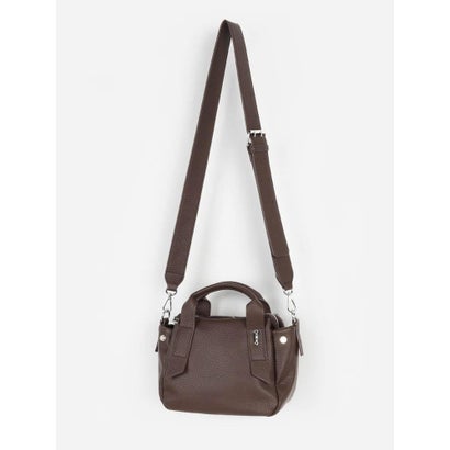 ヌエール nouer チャーム付きフェイクレザー2wayバッグ（silver,light gray,dark brown,khaki) （シルバー）｜詳細画像