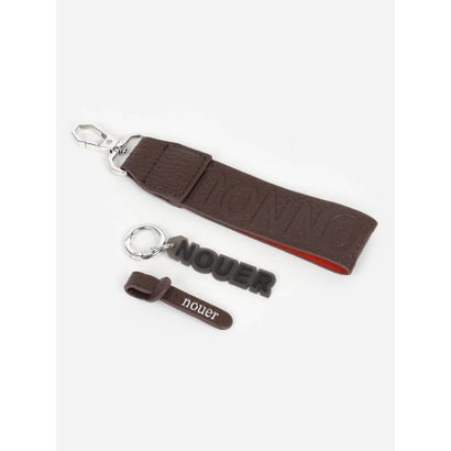 ヌエール nouer チャーム付きフェイクレザー2wayバッグ（silver,light gray,dark brown,khaki) （ライトグレー）｜詳細画像