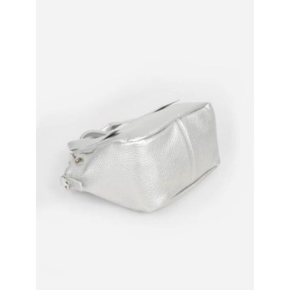 ヌエール nouer チャーム付きフェイクレザー2wayバッグ（silver,light gray,dark brown,khaki) （ライトグレー）｜詳細画像