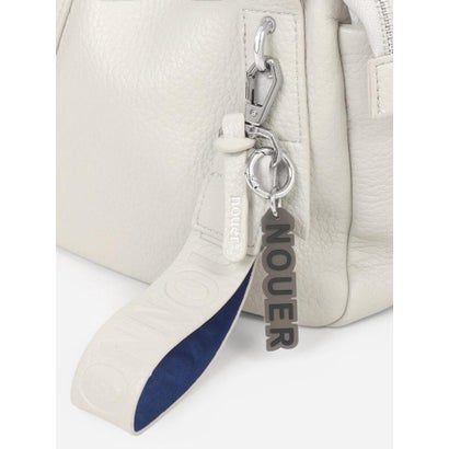 ヌエール nouer チャーム付きフェイクレザー2wayバッグ（silver,light gray,dark brown,khaki) （カーキ）｜詳細画像