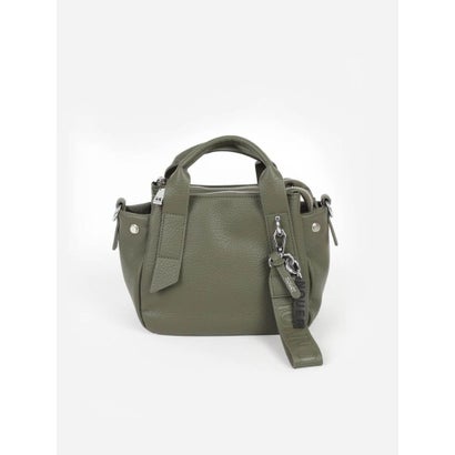 ヌエール nouer チャーム付きフェイクレザー2wayバッグ（silver,light gray,dark brown,khaki) （カーキ）｜詳細画像