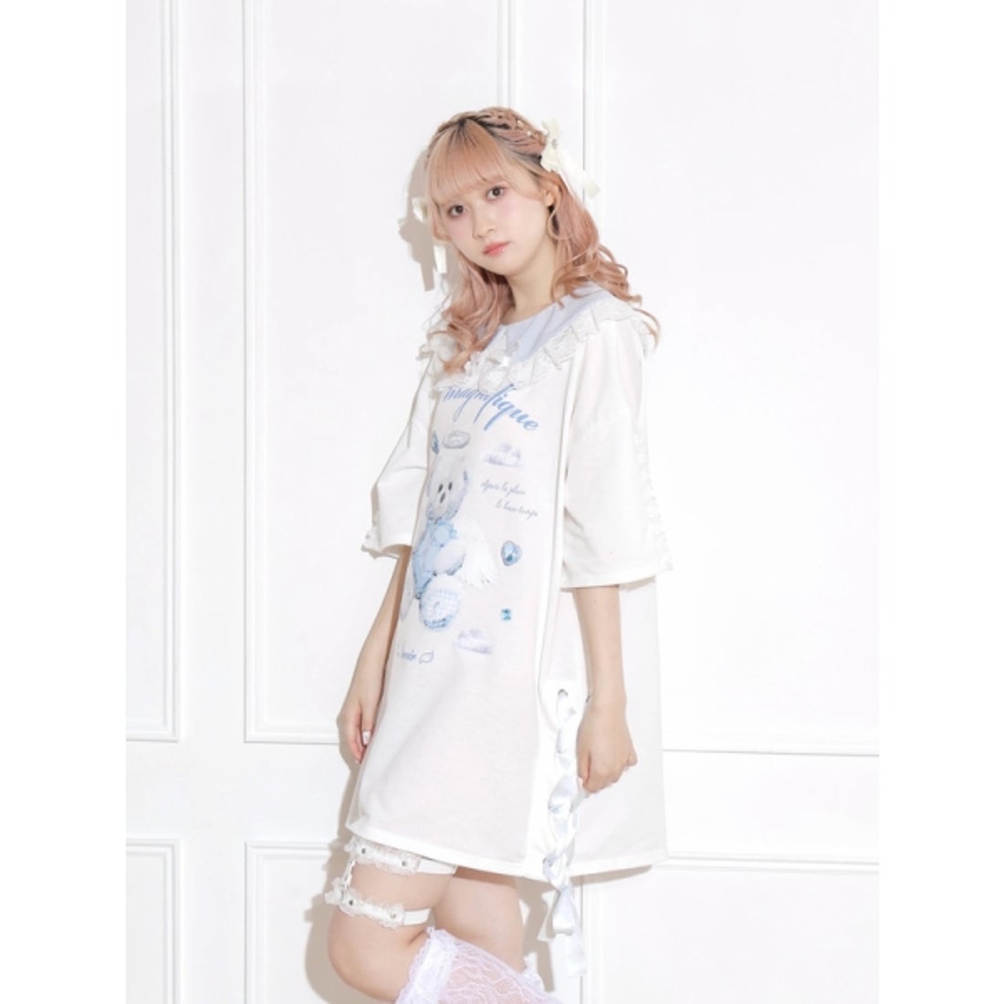 ノエミー NOEMIE 天使くまスピンドルミニ裏毛チュニック （オフ