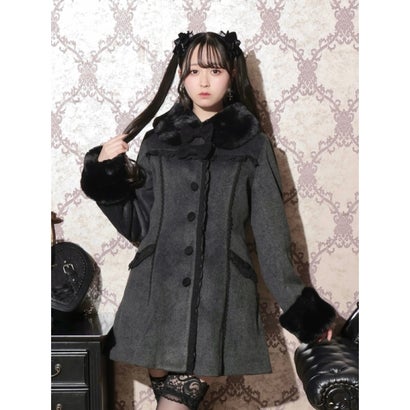 ノエミー NOEMIE ゴシックダブルリボンバックレースアップコート （オフホワイト）｜詳細画像