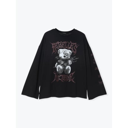 病みくまデビルユニセックスTシャツ （オフホワイト）｜詳細画像