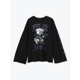 病みくまデビルユニセックスTシャツ （紫）