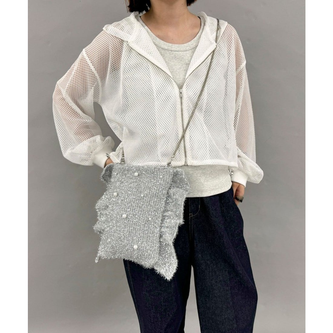 nknit ニットバッグ シルバー 【公式通販】