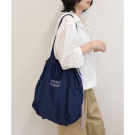 撥水サッカーサイドポケットトートバッグ （ネイビー）