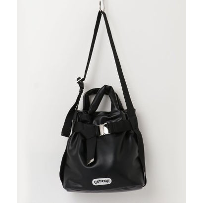 フレディエミュ fredy emue OUTDOOR PRODUCTS フェイクレザー2wayベルトトートS （ブラック）｜詳細画像