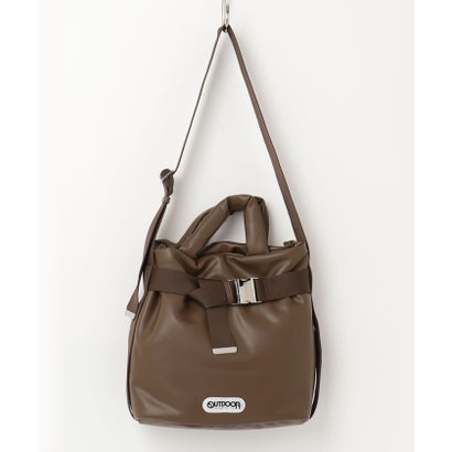 フレディエミュ fredy emue OUTDOOR PRODUCTS フェイクレザー2wayベルトトートS （ブラック）｜詳細画像