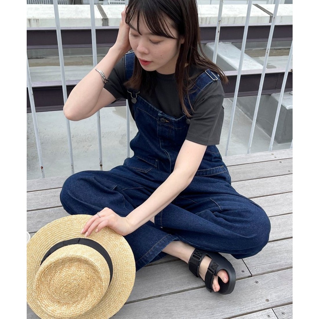 フレディエミュ fredy emue 【GEVACO/ゲバコ】12.5OZデニムサロペット 