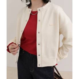 【LACOSTE】ショート丈ダブルフェイスカーディガン （エクリュ）