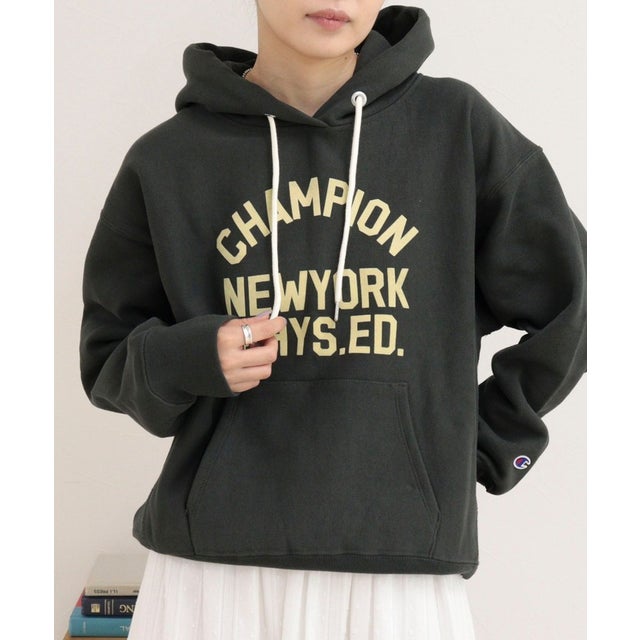 【CHAMPION】REVERSE WEAVE HOODED SWEATSHIRT （チャコールグレー）