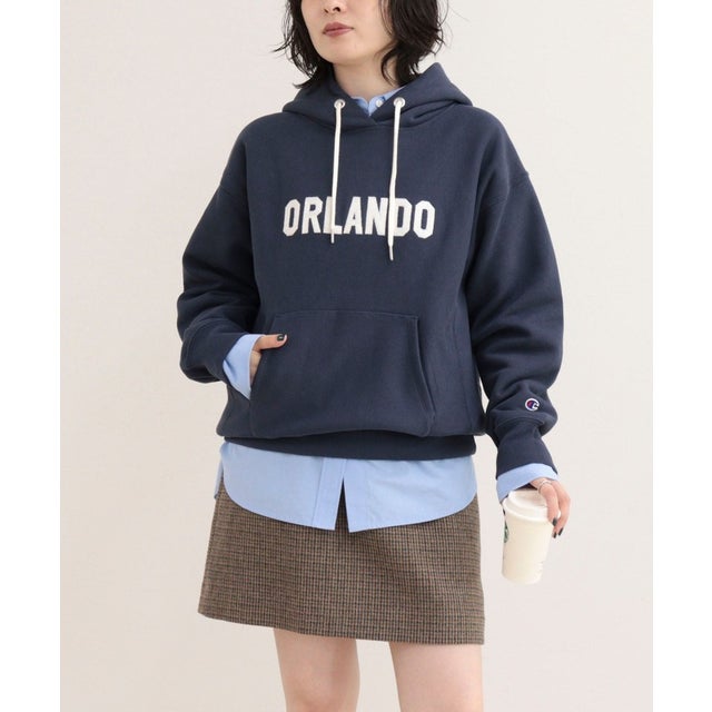 【CHAMPION】REVERSE WEAVE HOODED SWEATSHIRT （ネイビー）