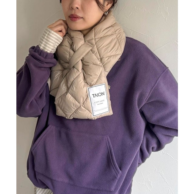 TAION CITYループダウンマフラー （ベージュ）