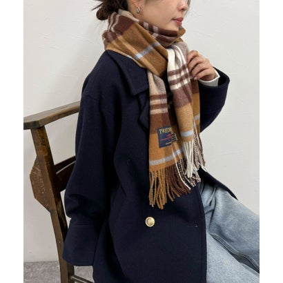 TWEEDMILL48幅ウールストール （ホワイト系2）｜詳細画像