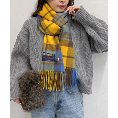 TWEEDMILL48幅ウールストール （ブラウン系1）｜詳細画像