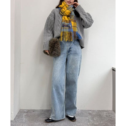 TWEEDMILL48幅ウールストール （ブラウン系1）｜詳細画像